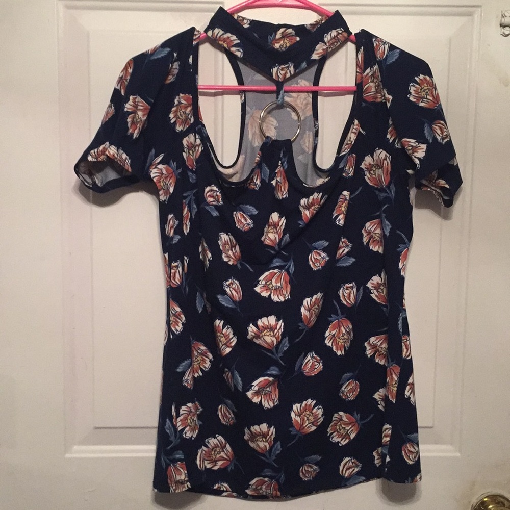 Cut open shoulder top